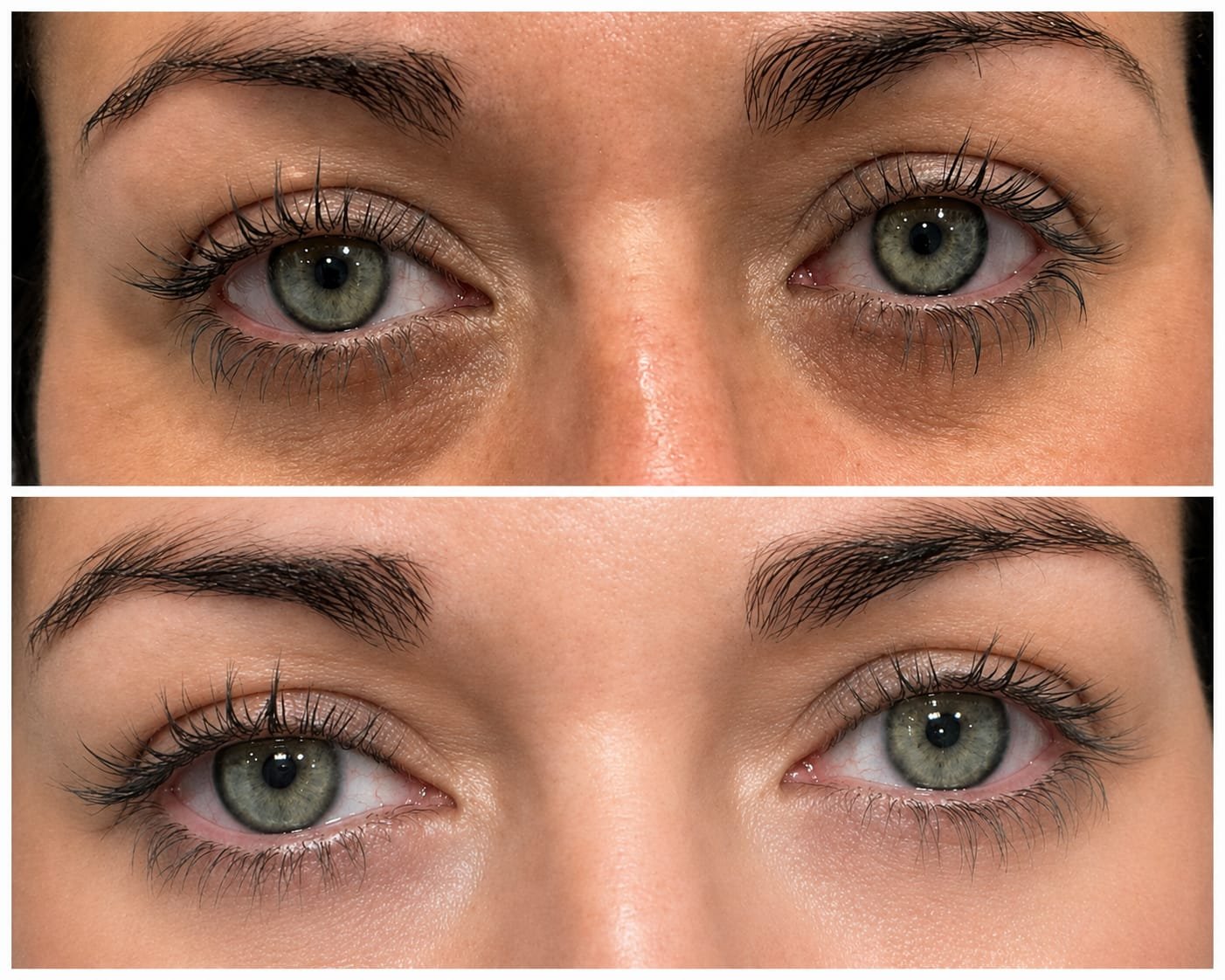 Undereye dark circles and hollows correction result